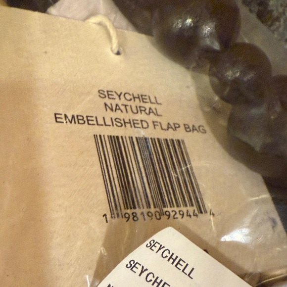 Seychelles Black and Cream Beaded Bag - Picture 3 of 5